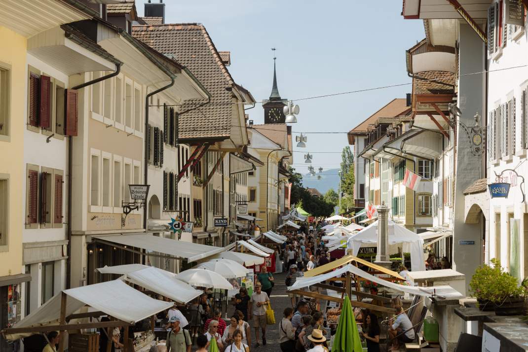 Bio Marché in der Altstadt von Zofingen